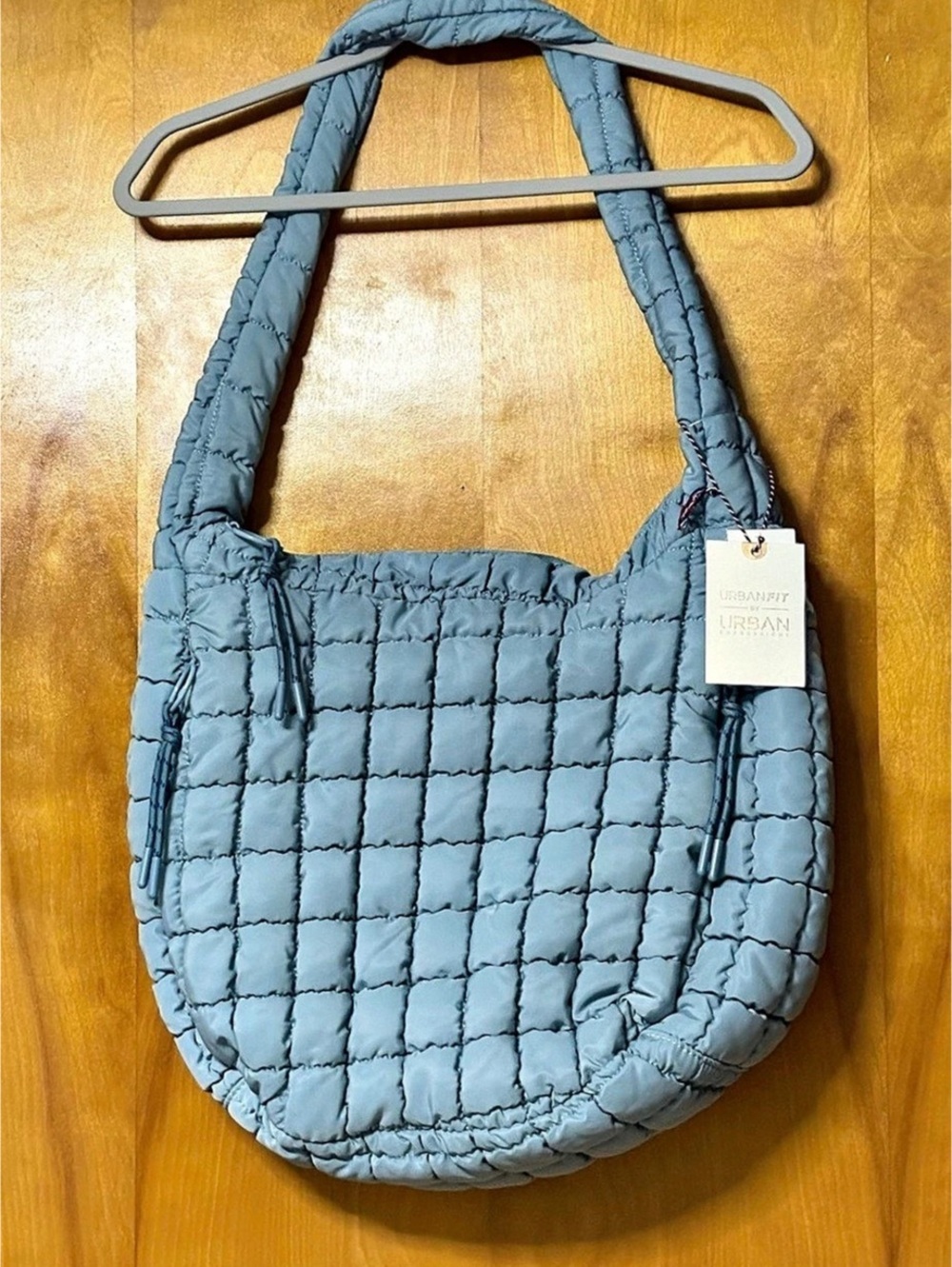 Urban Expressions Tamsin Quilted Puffer Hobo Blue NWT